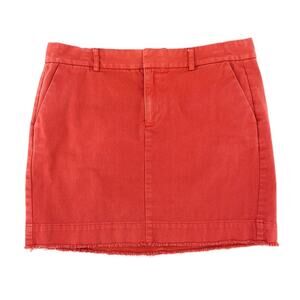 orange mini skirt GAP twill